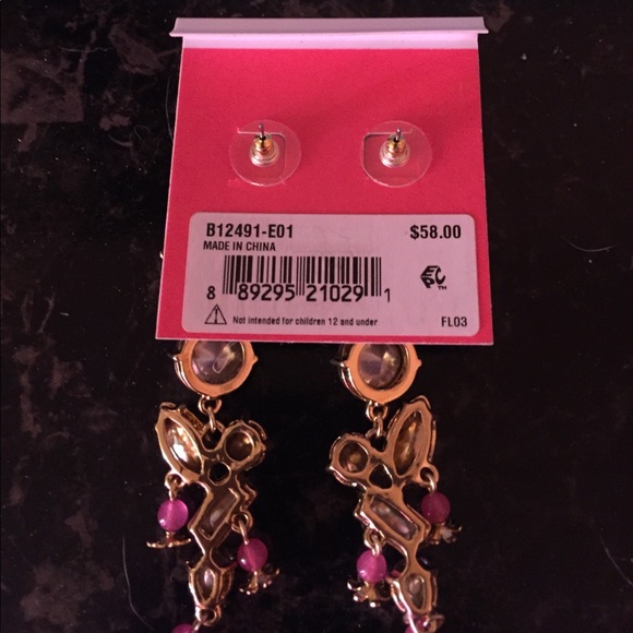 Betseys dynamite long colorful earrings. 1 of best - Picture 3 of 3