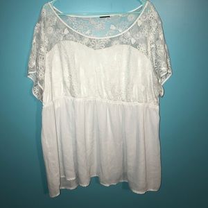 White lace peplum top!