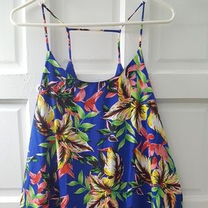 !SALE! Royal Blue Floral Print Mini Dress