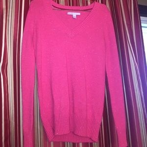 Pink v-neck sweatshirt