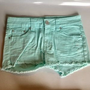Teal shorts