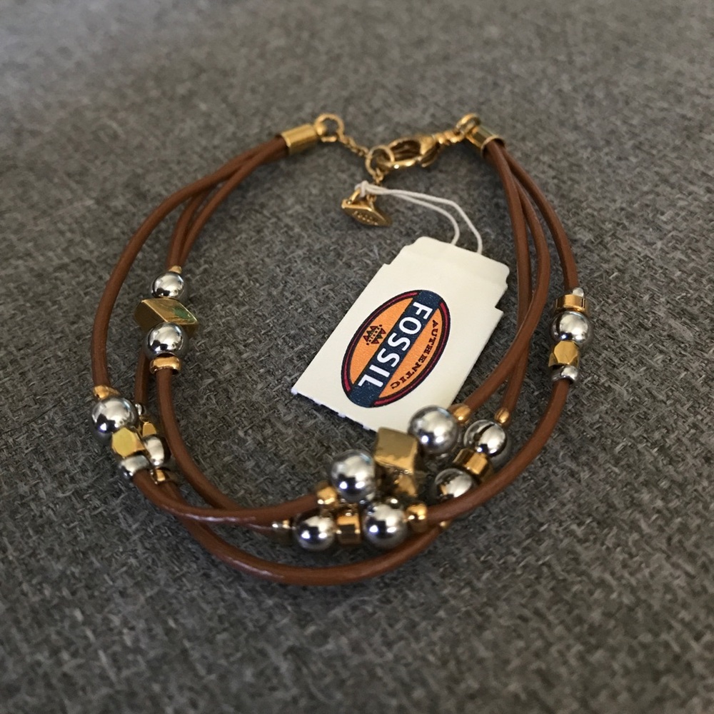 *BRAND NEW* Fossil Two-Tone Triple Strand Bracelet