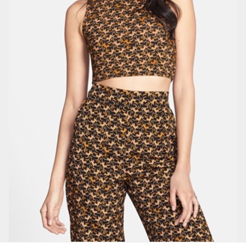 Wayf Monkey Print Wide Leg Pants 🐒