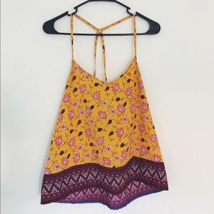 Hollister floral strappy tank