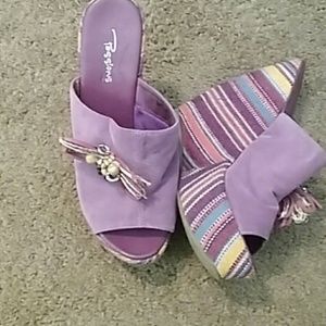 Fun Purple Bow Wedges