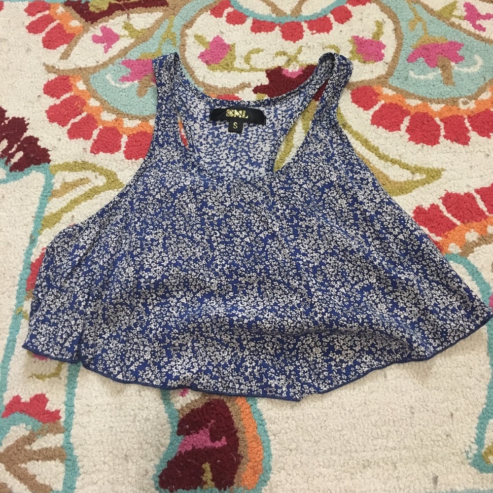 Floral racerback crop top