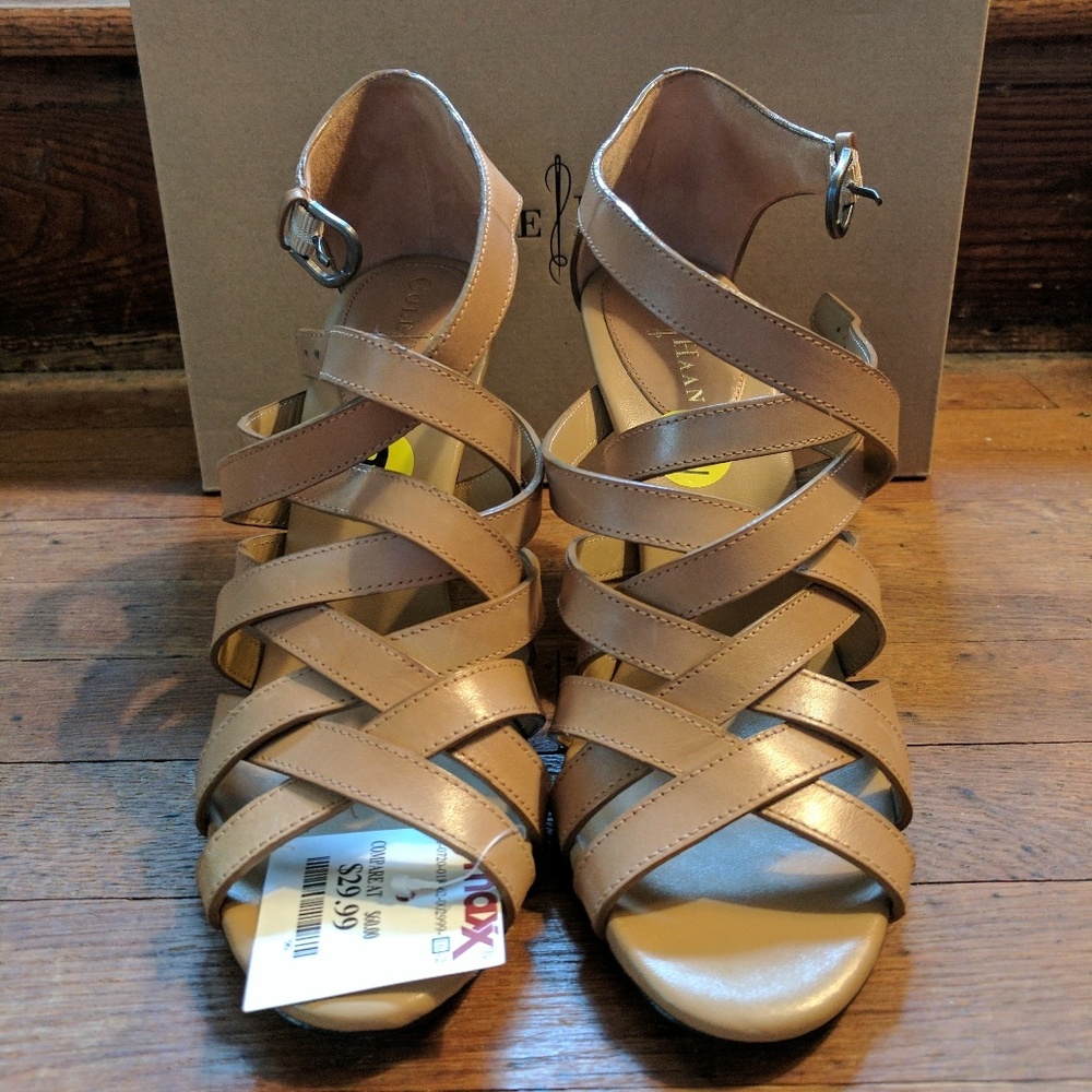 Women's Leather Wedge Sandals