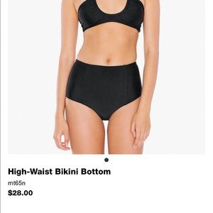 American Apparel Black High-Waist Bikini Bottom
