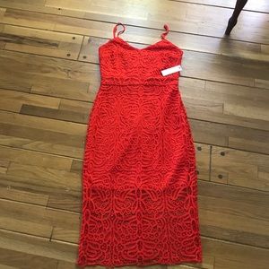 Bisou Bisou Sleeveless Lace High-Low Dress