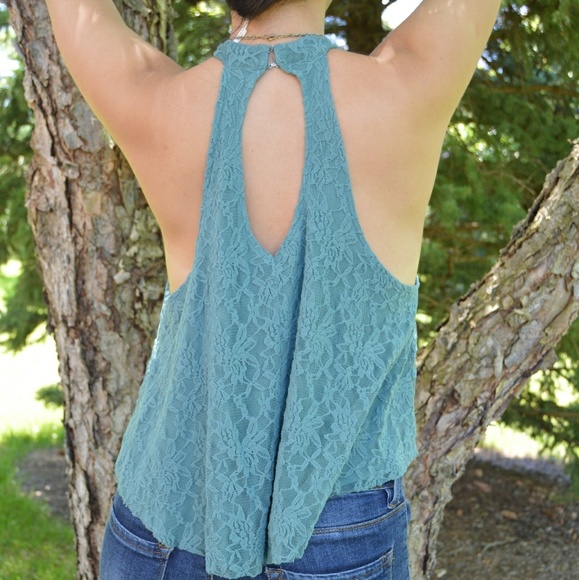 🔥SALE🔥Urban Outfitters Lace Halter Top - Picture 2 of 3