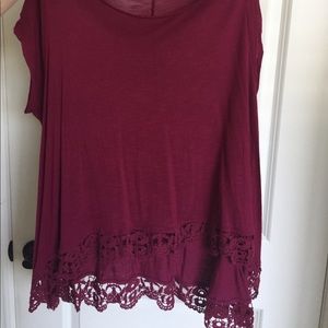 BURGUNDY top