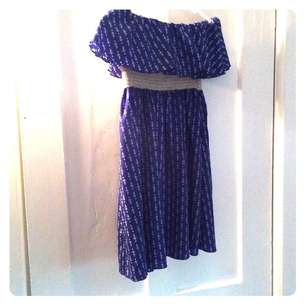 Ocean Drive Strapless Anchor Dress