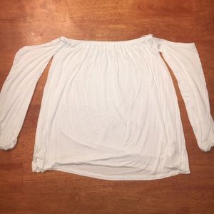 Off the shoulder white top