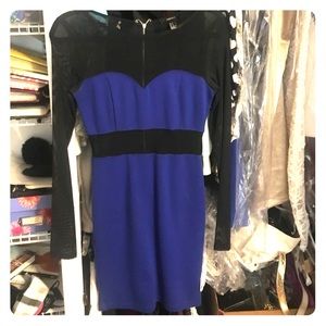 SIZE SM COLORBLOCK BODYCON DRESS