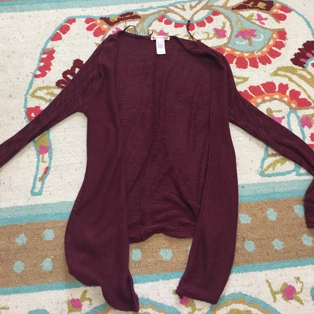 Maroon cardigan