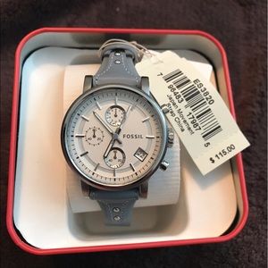 Women's Leather Fossil Watch