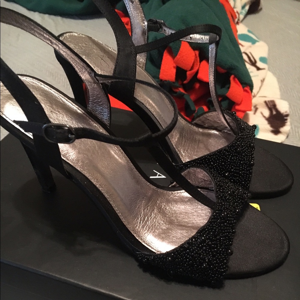 Black Beaded Heels!