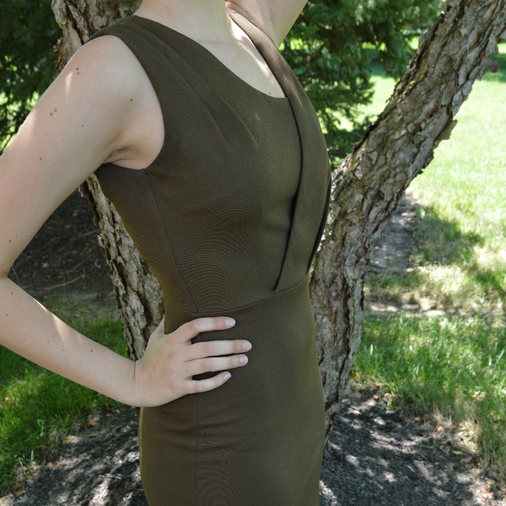 Elegant and sexy brown dress