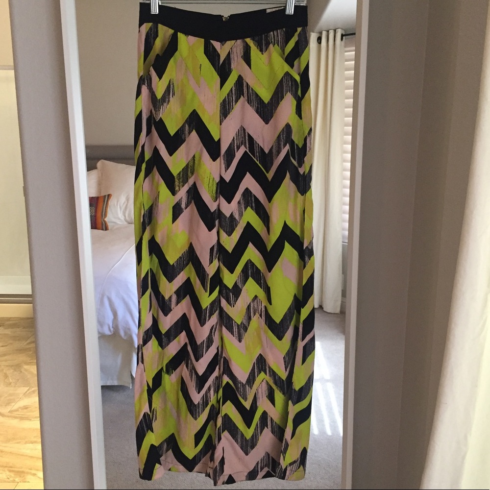 Chevron High Waisted Goucho Pants