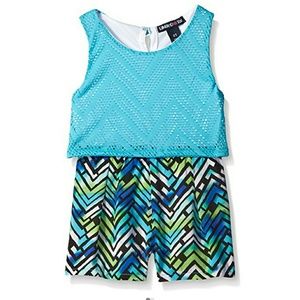 Girls turquoise lace romper size 4t Nwt