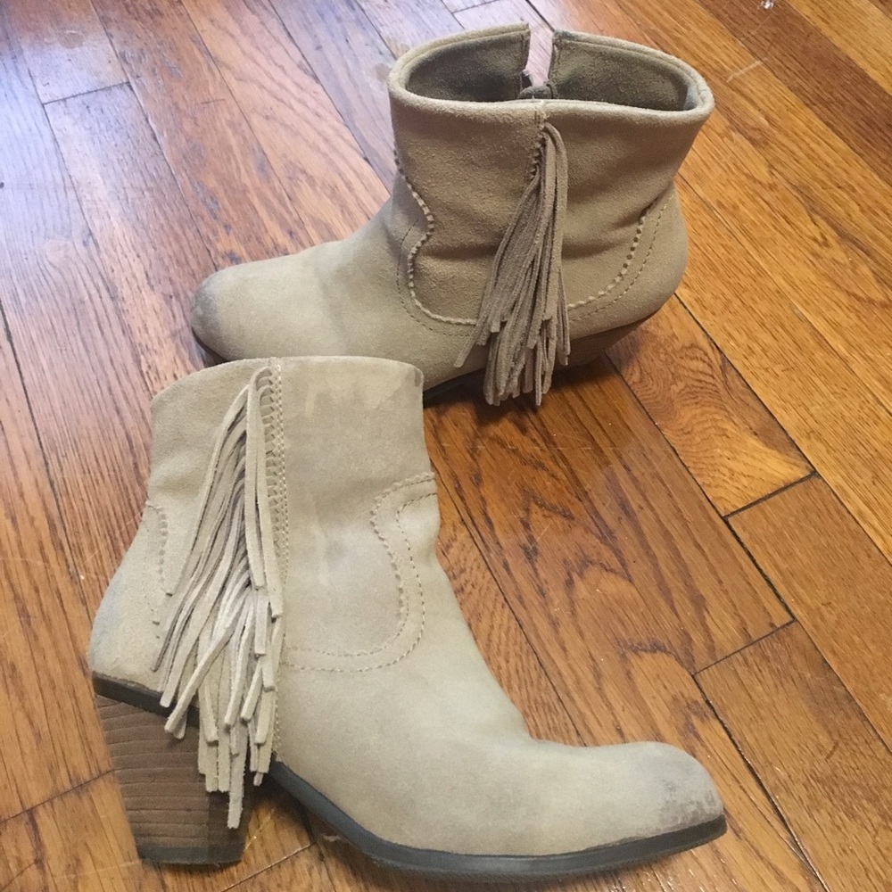 Crown Vintage Suede Fringe Booties