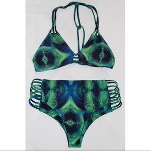 Stone Fox Swim Bikini Top and Bottom Small
