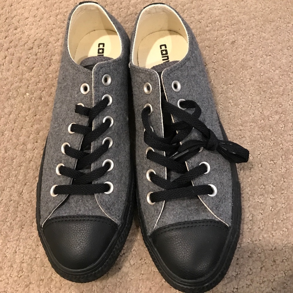 NWOT black grey converse all star sneakers Sz 9