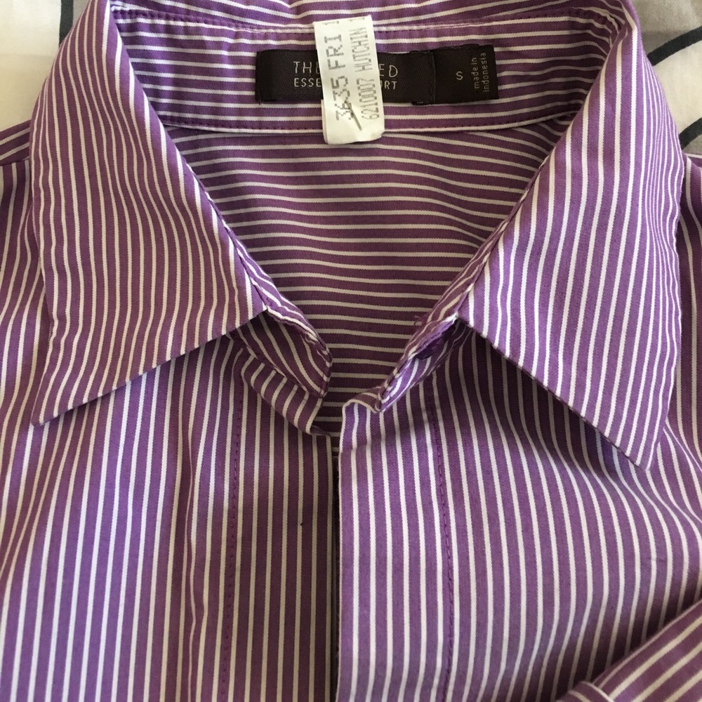 The Limited button down lavender 3/4 sleeve top