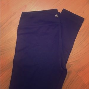 LuluLemon Navy Long High Waisted Yoga Pants