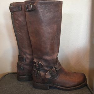 Frye Engineer moto boot - cognac
