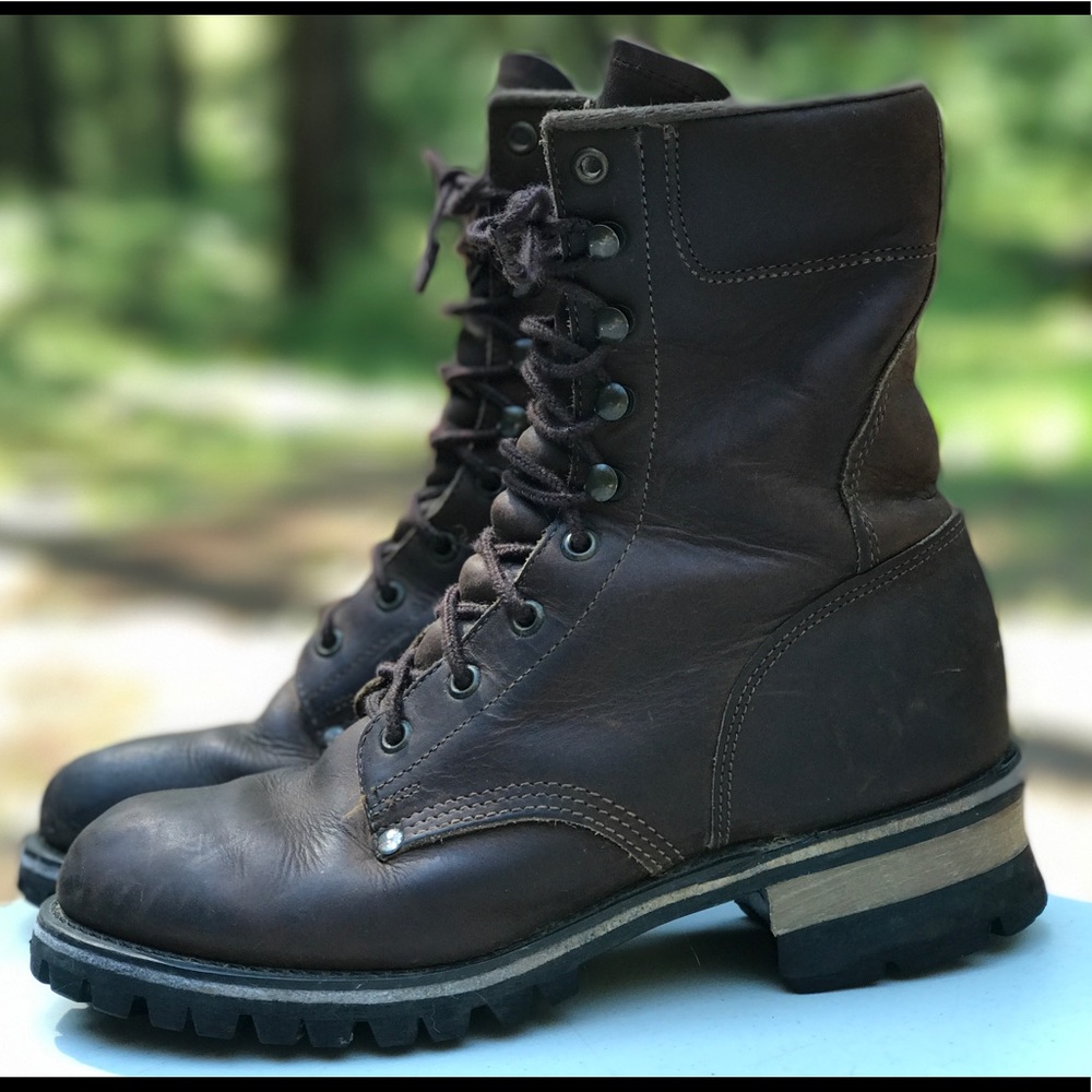 L.L.Bean or Chippewa logger combat lace up boot 39