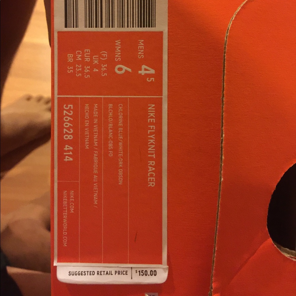 Powder blue og color way flyknit racer size 4.5 - Picture 6 of 6