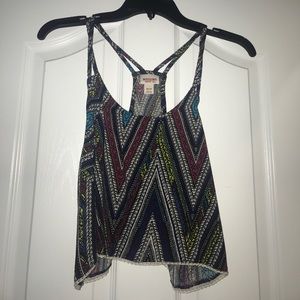 Patterned Flowy Crop Top