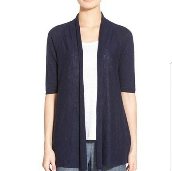 Eileen Fisher Sweaters - EILEEN FISHER ORGANIC CARDIGAN OPEN SHORT SLEEVE