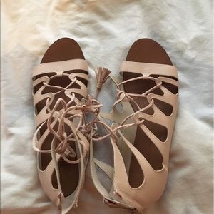 Pinky-nude Zara Gladiator Sandals