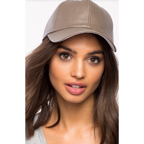 a'gaci Accessories - Baseball Hat Brown Faux Leather