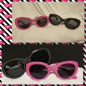 NEW Sunglasses Pink Black Bling Diva