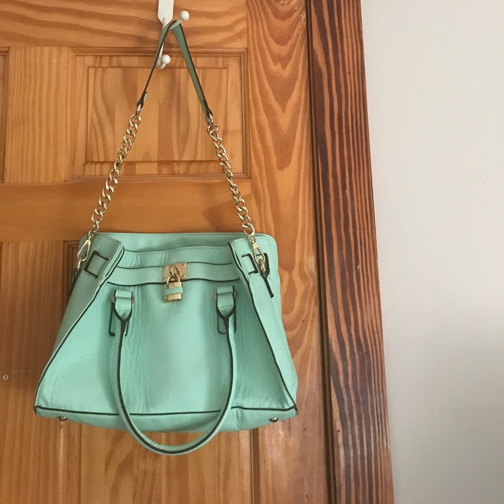 Mint Green/blue tote bag/purse