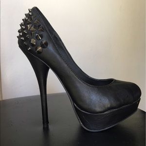 Black heels with spikes