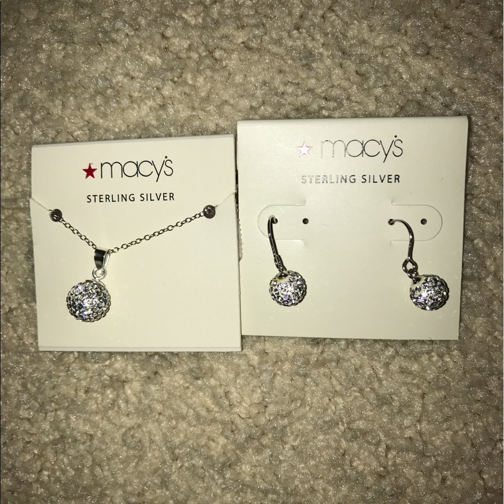Brand new sterling earring and necklace