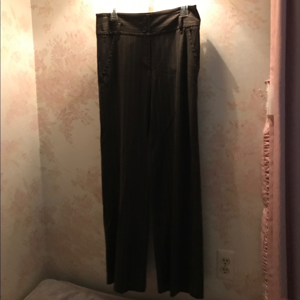 Grey Pinstriped Pants From Max Studio Size 8