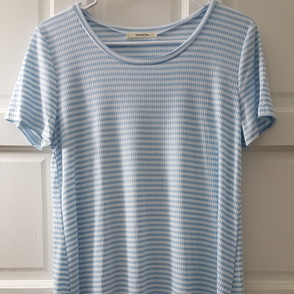 !SALE! Stripped Short Sleeve Top