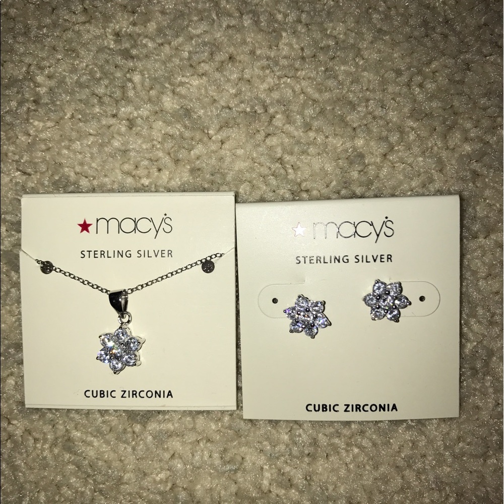 Brand new sterling earrings and necklace