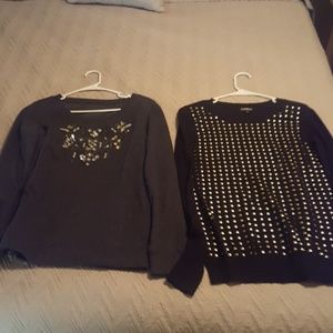 Express embroidered sweaters