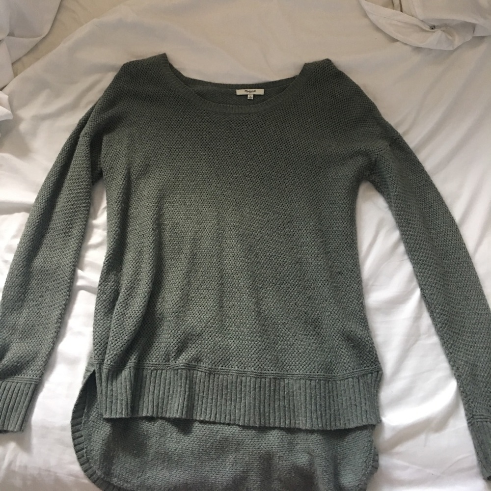 Madewell green/grey sweater