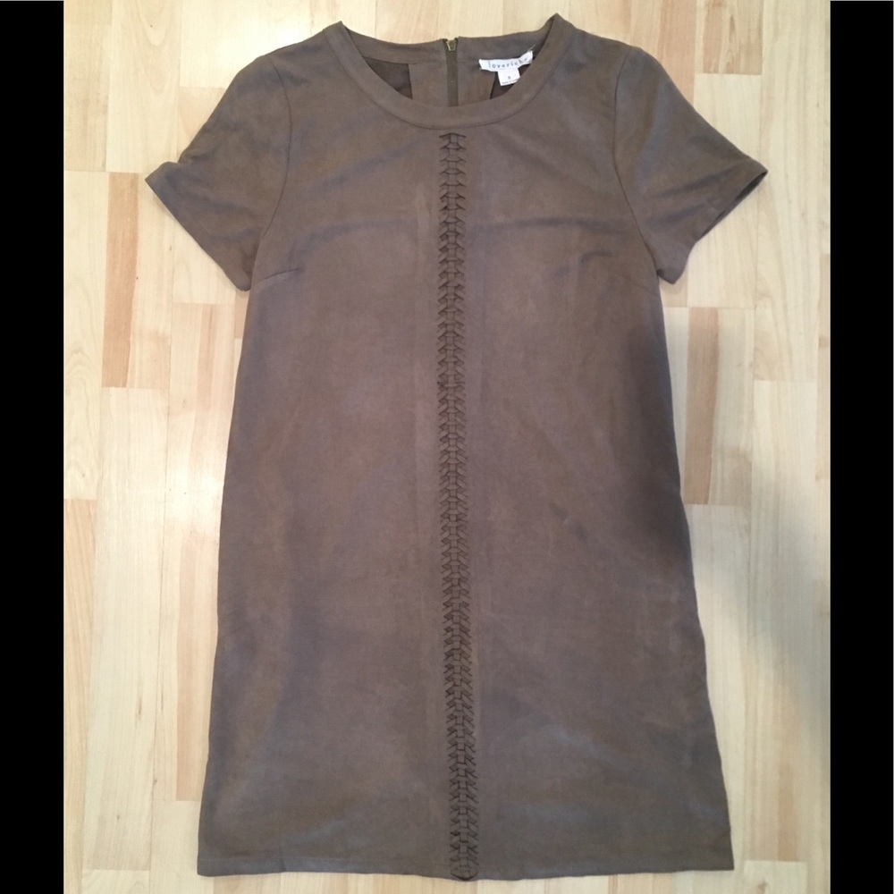 Boutique Suede Shift Dress