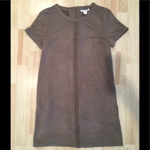 Boutique Suede Shift Dress