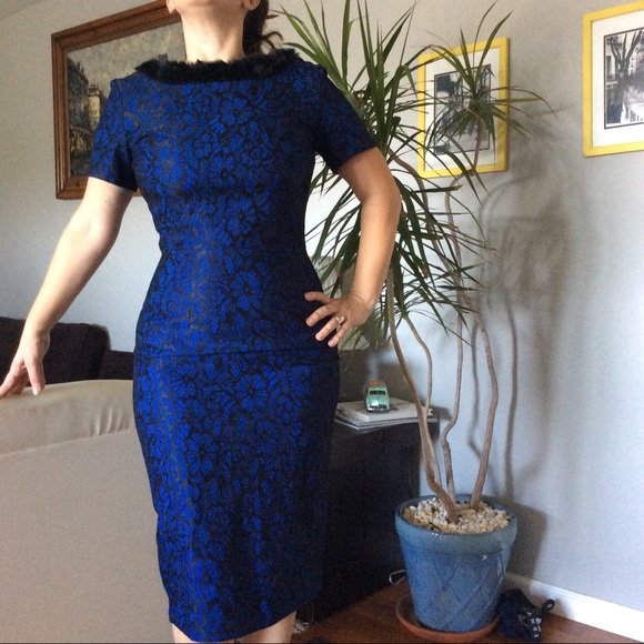 Tatyana Dresses & Skirts - Sapphire blue / black dress 👗 above ur thoughts