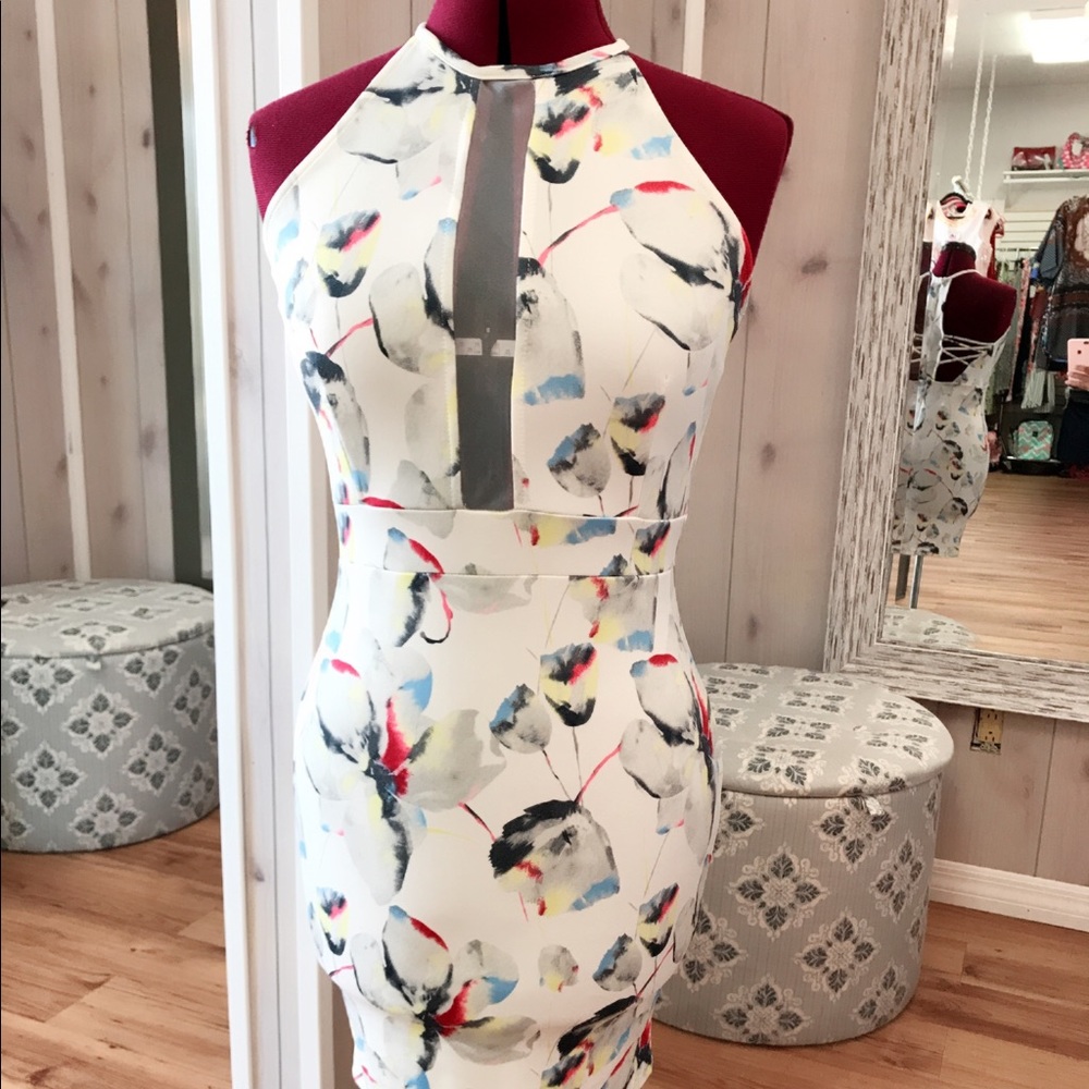 White rib dress
