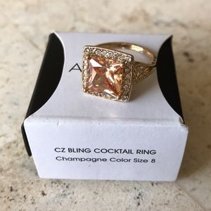 NEW Avon CZ Bling Cocktail Ring - Champagne